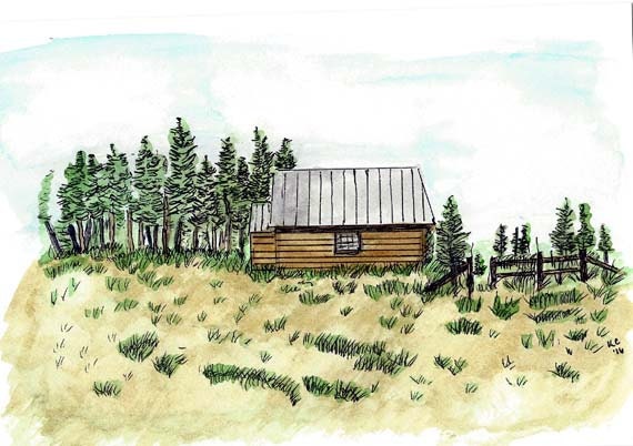 Original Artwork Pen And Ink Drawing With Watercolor Wash Etsy