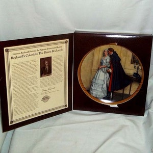 Knowles Norman Rockwell Collectors' Plate The Unexpected Proposal / Rockwell's Colonials / Limited and Numbered image 3