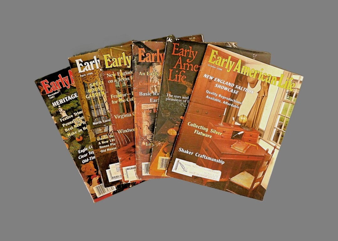 6 Vintage Back Issues EARLY AMERICAN LIFE Magazines From 1980's ...