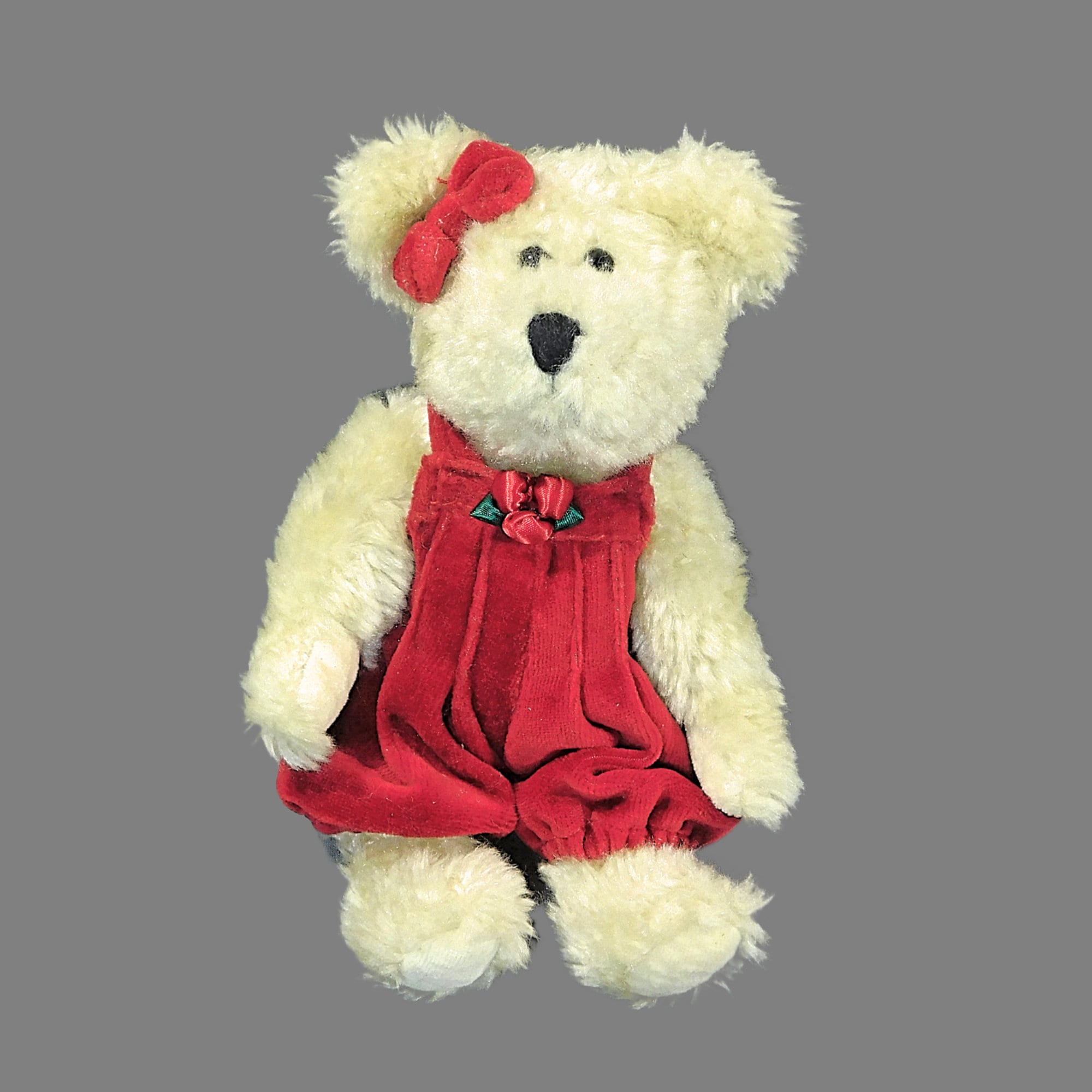 Boyds Teddy Bear Red Jumper Vintage Boyds Plush Teddy Bear
