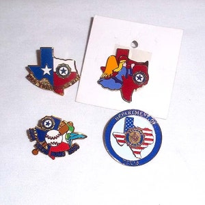 4 Vintage American Legion Pins Including 3 Ladies Auxiliary Pins - US American Veterans Organization - Military Lapel Pin