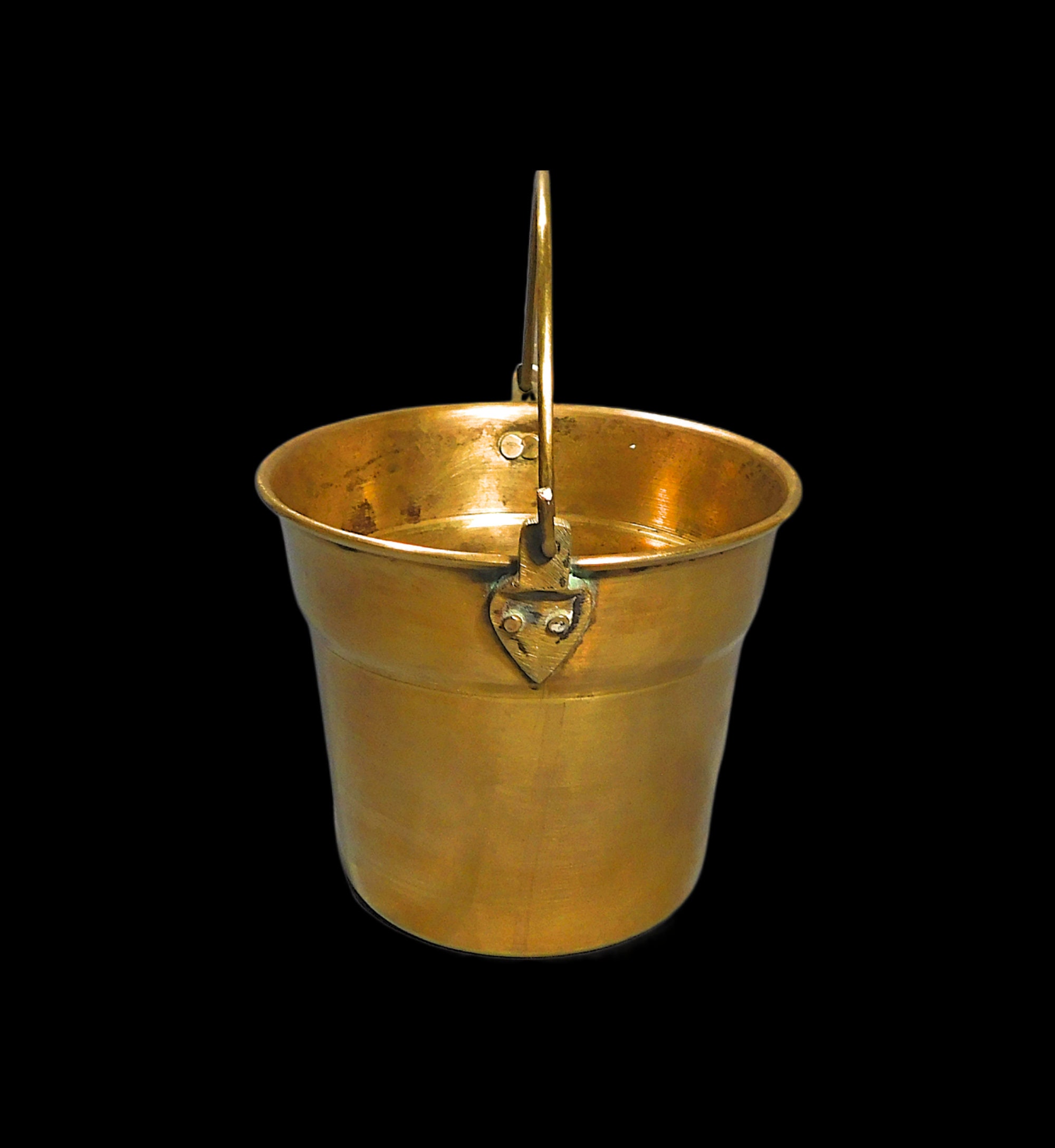 Vintage Small Brass Bucket With Brass Handle Made in India Etsy