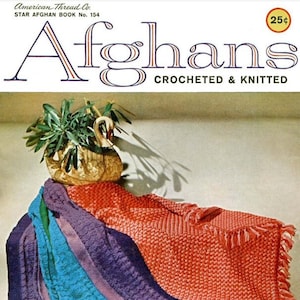 Afghans Crocheted and Knitted - Vintage Crochet Pattern eBook, Instant PDF Download