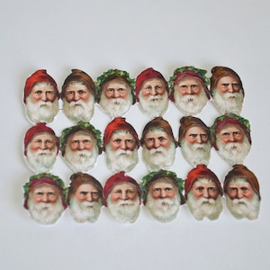 Recorte de sucata/cabeça de Papai Noel/corte em relevo