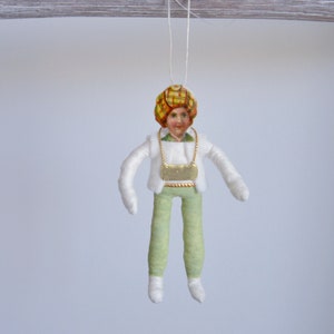 Spun Cotton/ Christmas Ornament/ Vintage Style/ Oriental Boy