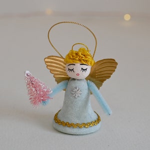 Spun Cotton Angel / Christmas Ornament / Retro Style Ornament