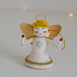 Spun Cotton Angel / Christmas Ornament / Retro Style Ornament