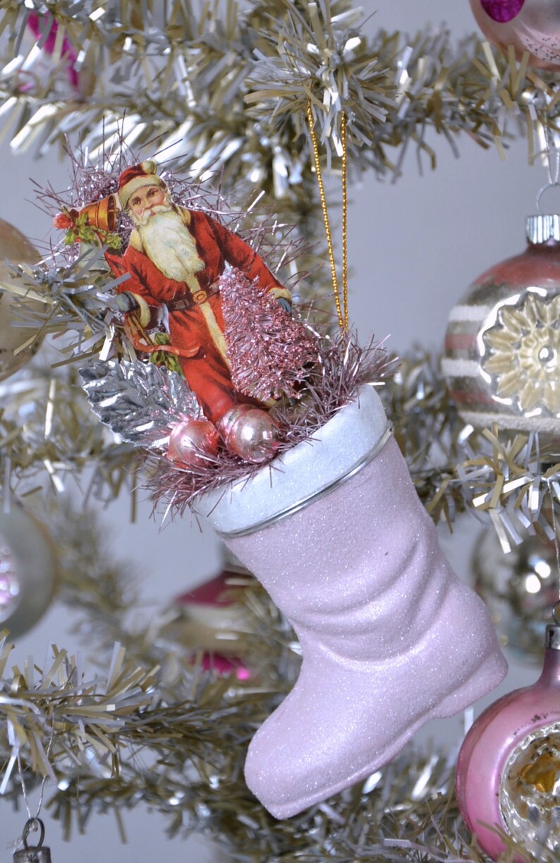 Victorian Christmas Ornament / German Die Cut Santa Ornament / Etsy