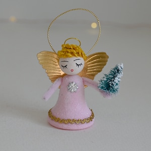 Spun Cotton Angel / Christmas Ornament / Retro Style Ornament