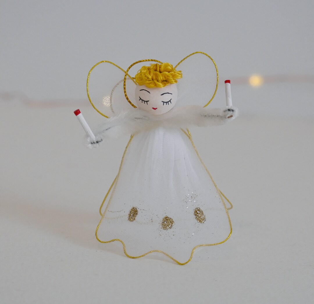 Spun Cotton Angel / Christmas Ornament / Retro Style Ornaments - Etsy