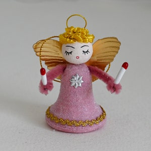 Spun Cotton Angel / Christmas Ornament / Retro Style Ornament