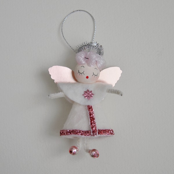 Spun Cotton Angel / Christmas Ornament / Retro Style Ornaments