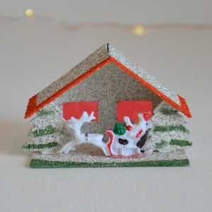 Putz Diorama House Christmas Ornament /Putz House / Christmas Ornament / Winter Village / Mini Putz