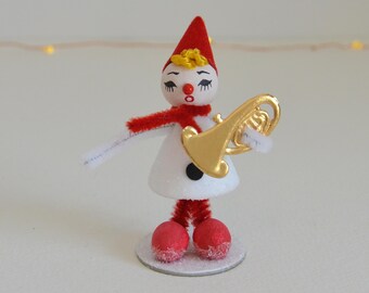 Vintage Style Elf / Christmas Elf / Spun Cotton Elf / Retro Style Elf