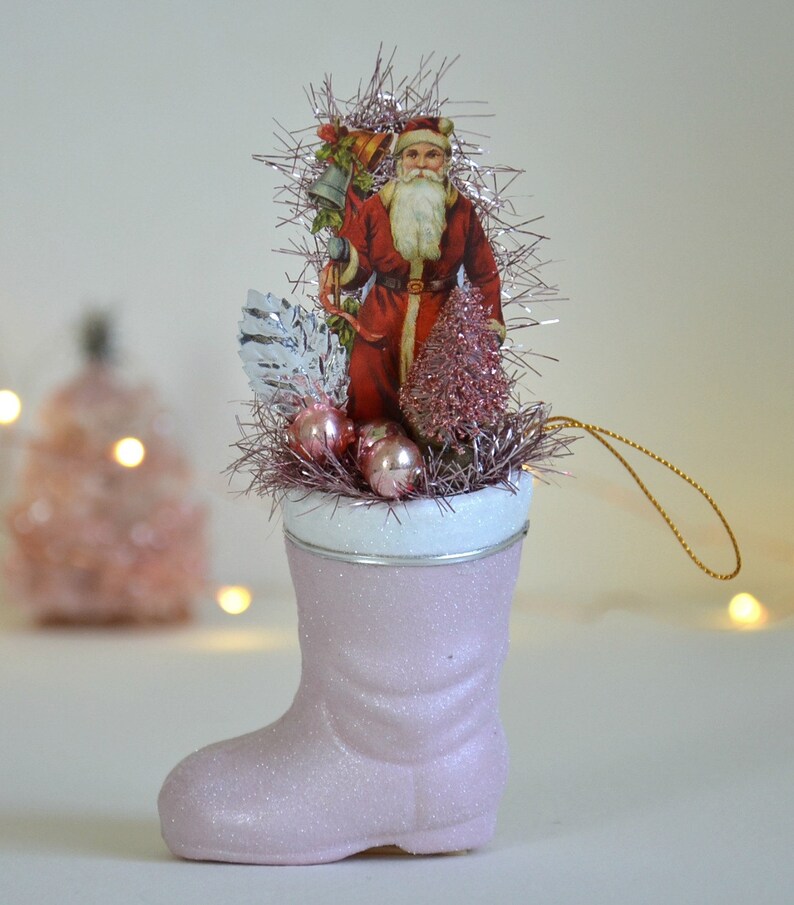 Victorian Christmas Ornament / German Die Cut Santa Ornament / Etsy