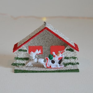 Putz Diorama House Christmas Ornament /Putz House / Christmas Ornament / Winter Village / Mini Putz