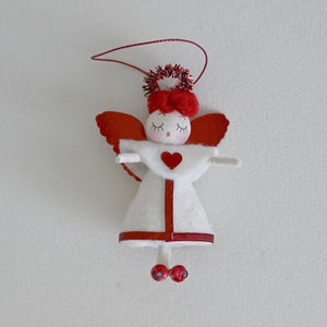 Spun Cotton Angel / Valentine's Ornament / Retro Style Ornaments