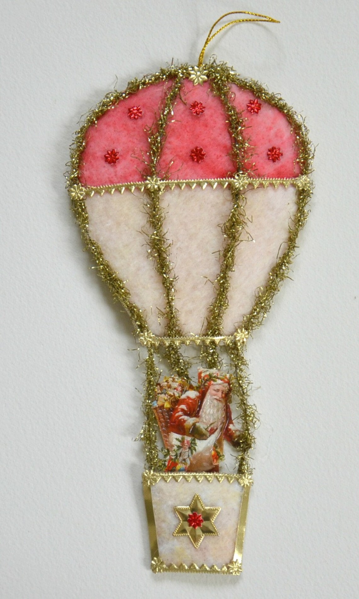Cotton Batting Christmas Ornament / Vintage Style Ornament / Etsy