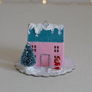 Putz House / Christmas Ornament / Winter Village / Mini Putz