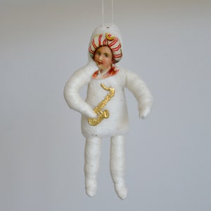 Spun Cotton/ Christmas Ornament/ Vintage Style/ Oriental Boy