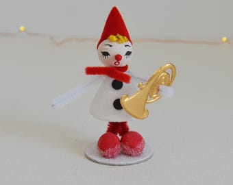 Vintage Style Elf / Christmas Elf / Spun Cotton Elf / Retro Style Elf