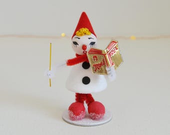 Vintage Style Elf / Christmas Elf / Spun Cotton Elf / Retro Style Elf