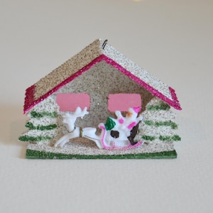 Putz Diorama House Christmas Ornament /Putz House / Christmas Ornament / Winter Village / Mini Putz