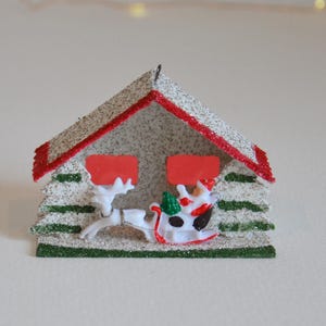 Putz Diorama House Christmas Ornament /Putz House / Christmas Ornament / Winter Village / Mini Putz