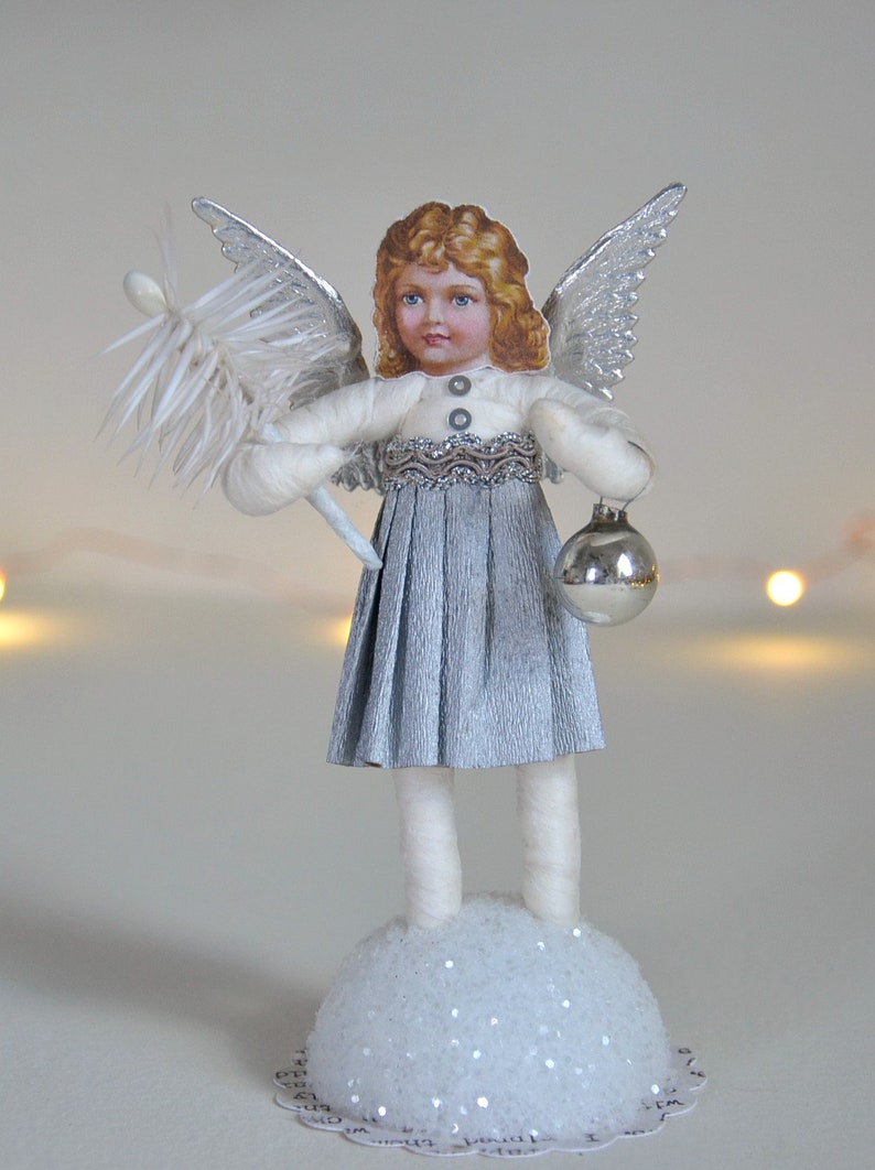 Spun Cotton Angel/ Christmas Ornament/ Vintage Style | Etsy