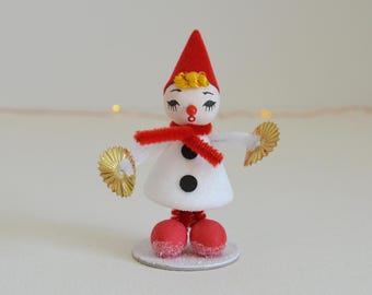 Vintage Style Elf / Christmas Elf / Spun Cotton Elf / Retro Style Elf