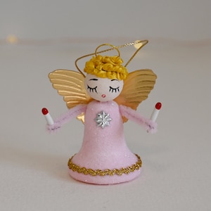 Spun Cotton Angel / Christmas Ornament / Retro Style Ornament