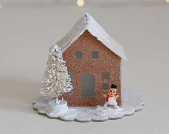 Casa Putz / Adorno navideño / Pueblo de invierno / Mini Putz