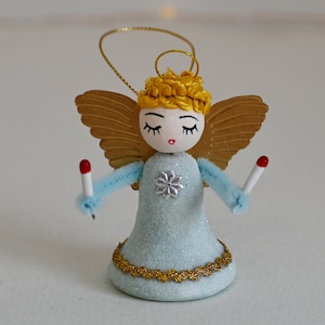 Spun Cotton Angel / Christmas Ornament / Retro Style Ornament
