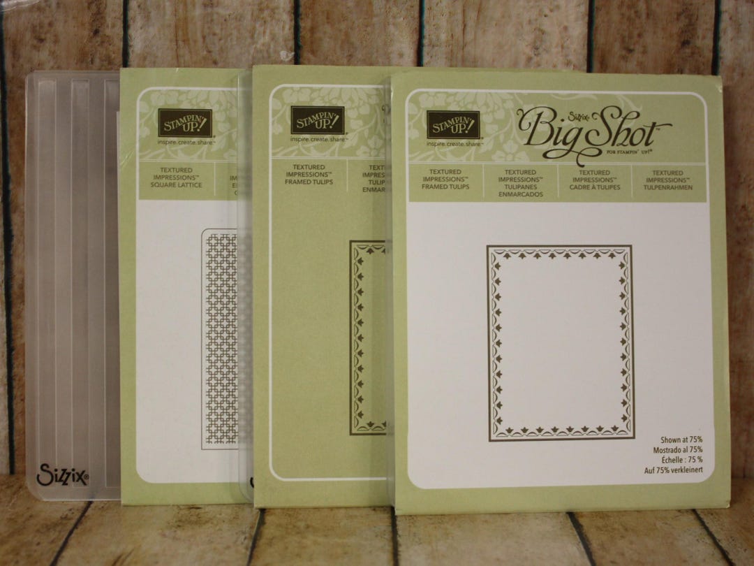 Retired Sizzix Big Shot for Stampin' Up! Textured Impressions Embossing ...