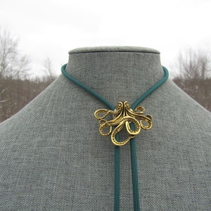 Funky Octopus Bolo Tie Necklace