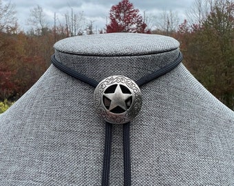Collar bolo clásico del suroeste de Texas Star, Yall'ternative Americana, bronce negro
