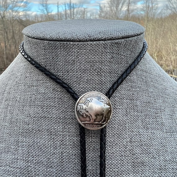 Buffalo Nickel Necklace - Braided Leather Buffalo Nickel Necklace - Braided Leather