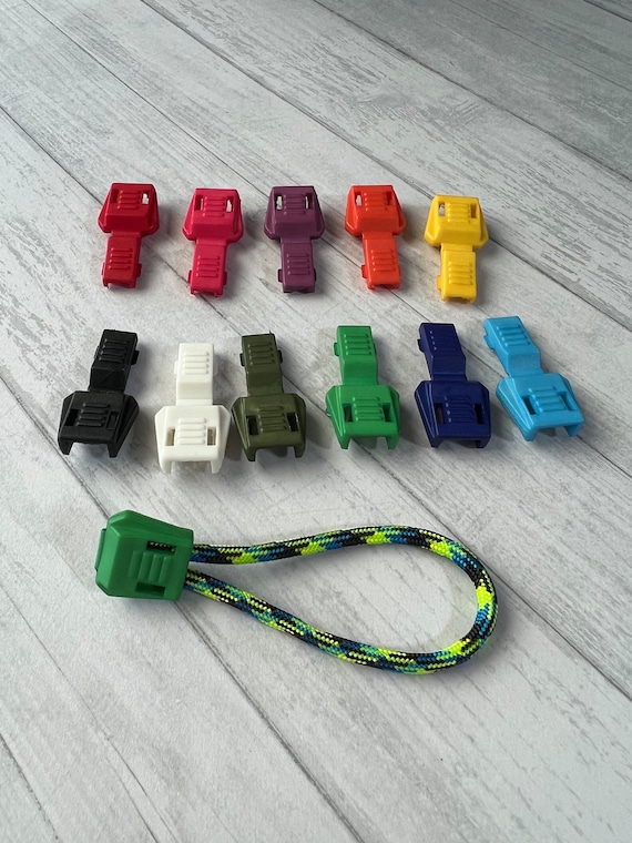 Cord End Pulls for Paracord Parachute Cord Accessories 12 Colors Paracord  Add on Zipper Pull Plastic End Paracord Tip 