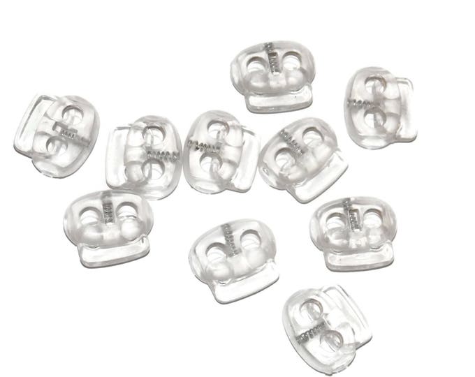 Small Clear 3mm Hole Cord Locks Double Hole Cord Lock Spring Etsy