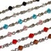 Bicone Style Beaded Chain Rosary Style Chains Supply By the Foot Meter Options