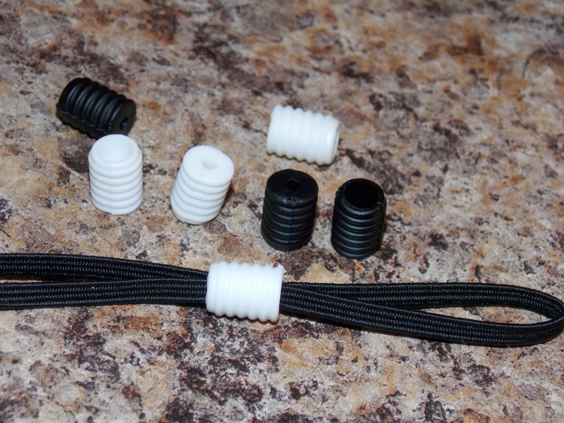 Cord Stopper Kit with Elastic 3mm Flat 1/8 with Cord Etsy