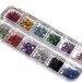 Nail Art Kit ss6 2mm Gem Rhinestones - 12 slot case Colorful Nail Gems - Approximately 1200 Pieces Size 5ss