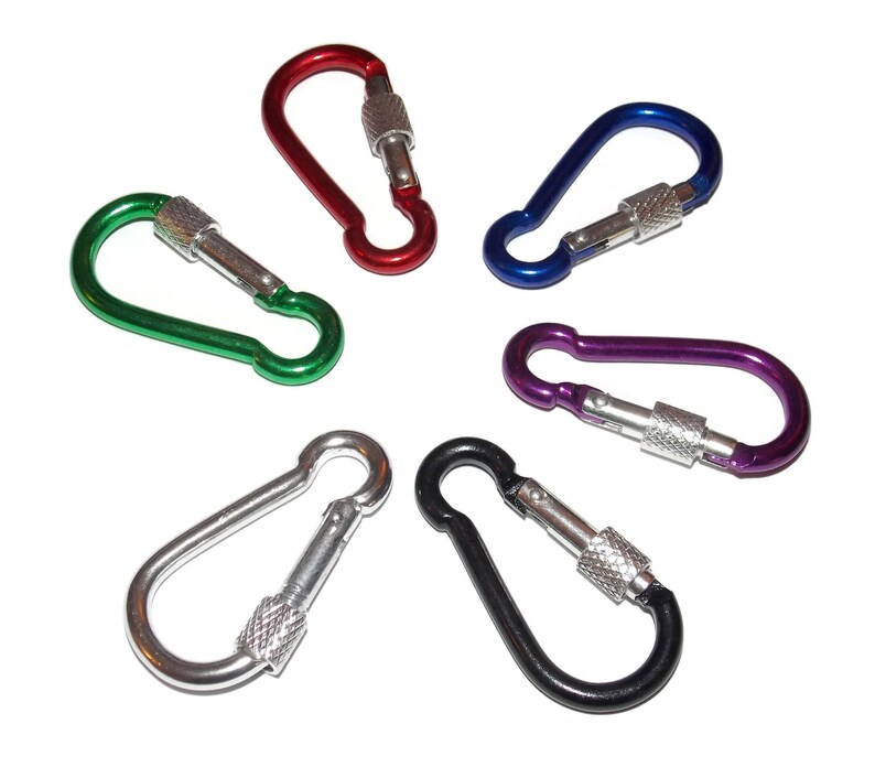1.9 Screw Locking Carabiners with Key Hole End Etsy