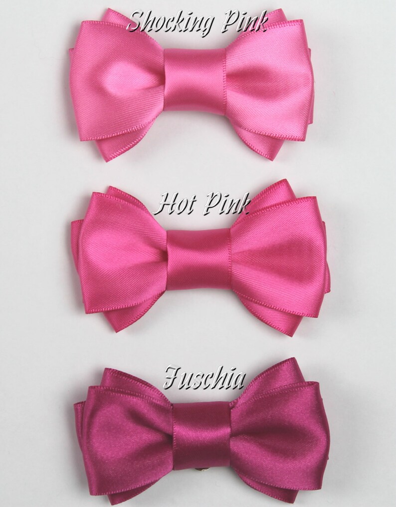 Fuchsia Shoe Clip Fuchsia Bow Shoe Clips Fuchsia Wedding Etsy