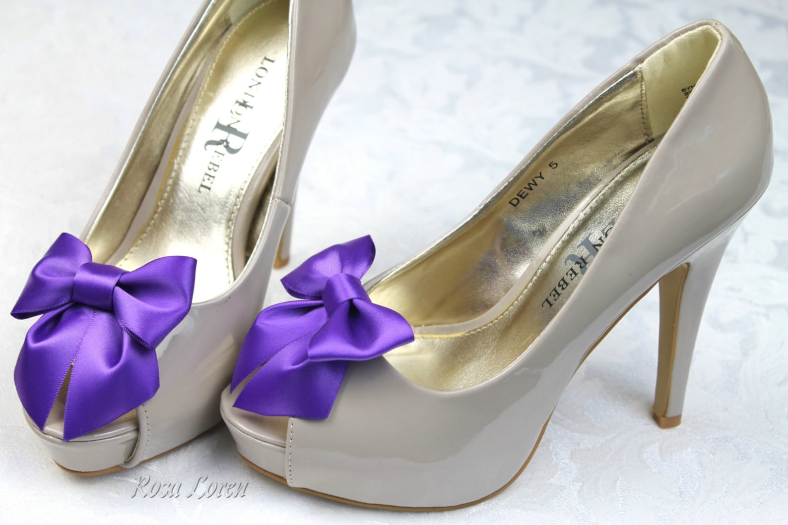 Purple Shoe Bows Purple Bow Shoe Clips Purple Wedding Etsy