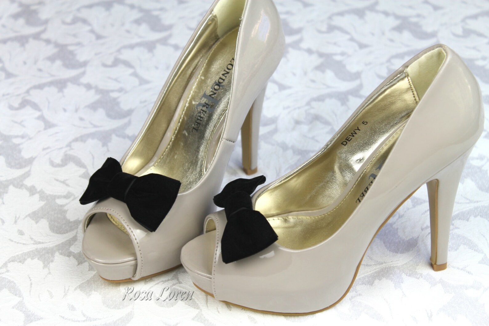 Black Velvet Shoe Clip Black Velvet Bow Shoe Clips Retro Pin Etsy