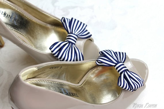 navy striped shoes