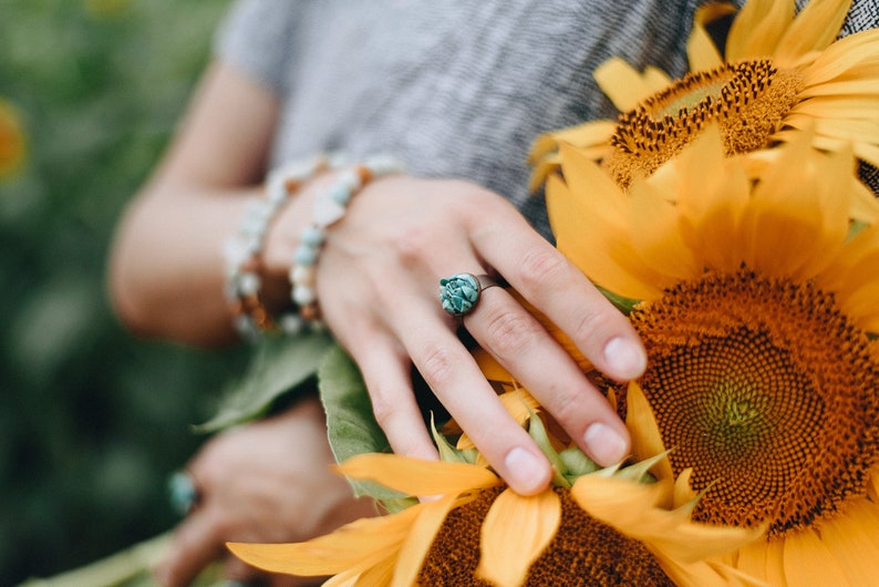 turquoise crystal Oversized turquoise statement ring boho bride bohemian wedding statement jewelry turquoise bohemian ring large ring