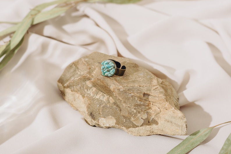 turquoise crystal Oversized turquoise statement ring boho bride bohemian wedding statement jewelry turquoise bohemian ring large ring