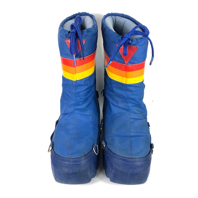 Vintage Rainbow Brite Blue Platform Snow Moon Boots Size 9/10 | Etsy